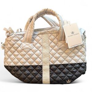OLIVER THOMAS “wingwoman” tote, small. NWT! Color smoke/black.